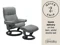 MAYFAIR CLASSIC CHAIR WITH FOOTSTOOL - SILVER