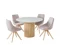 BOWIE DINING TABLE & 4 KNOX CHAIRS IN BLOSSOM