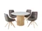 BOWIE DINING TABLE & 4 KNOX CHAIRS IN CHESTNUT
