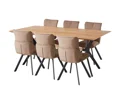 DINING TABLE & 6 GRANT CHAIRS IN NUBUCK