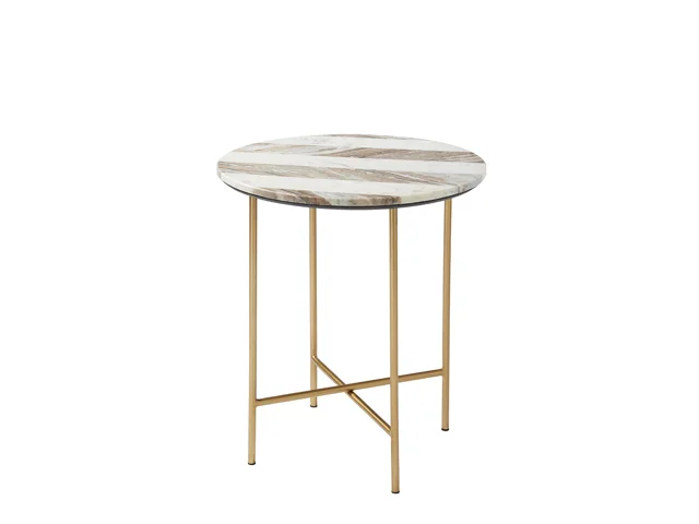 SIDE TABLE - BROWN / WHITE