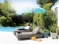 CALIFORNIA SUNLOUNGER WITH WHEELS & ARMRESTS