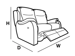 DOUBLE POWER RECLINER 2 SEATER SOFA