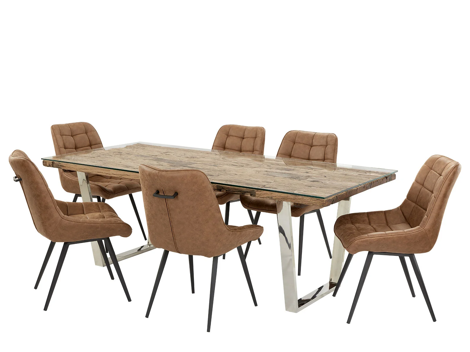 Raw wood deals dining chairs