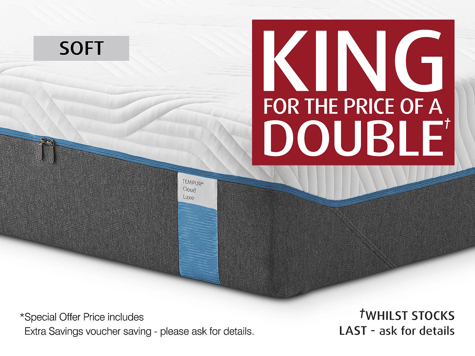 Tempur cloud luxe king sales size